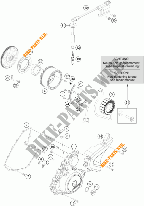 DYNAMO voor KTM RC 250 WHITE ABS 2016