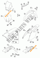 PLASTIC voor KTM 125 EXC SIX-DAYS 2003