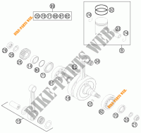 KRUKAS / ZUIGER voor KTM 125 EXC SIX-DAYS 2014