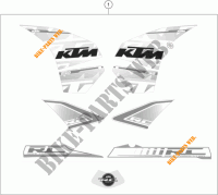 STICKERS voor KTM RC 250 WHITE ABS 2016