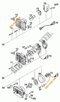 KOPLAMP / ACHTERLICHT voor KTM 125 EXC 2000