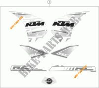 STICKERS voor KTM RC 250 WHITE ABS 2015