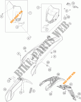 PLASTIC voor KTM 350 EXC-F FACTORY EDITION 2015