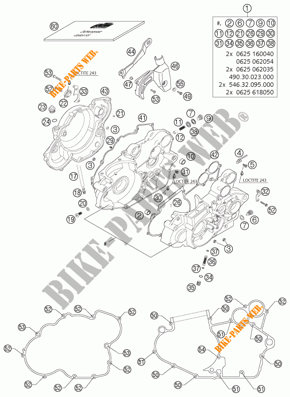 CARTERDELEN voor KTM 450 EXC RACING SIX DAYS 2004