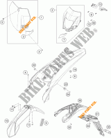 PLASTIC voor KTM 350 EXC-F 2015