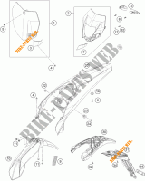 PLASTIC voor KTM 350 EXC-F 2015