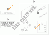 GEREEDSCHAPSET / HANDBOEK / OPTIES voor KTM 250 EXC SIX-DAYS 2010