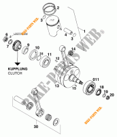 KRUKAS / ZUIGER voor KTM 250 EXC MARZOCCHI/OHLINS 1997