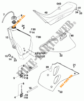 TANK / ZADEL voor KTM 250 EXC MARZOCCHI/OHLINS 1997