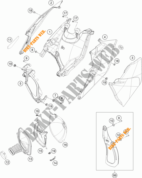 LUCHTFILTER voor KTM 250 SX-F 2016