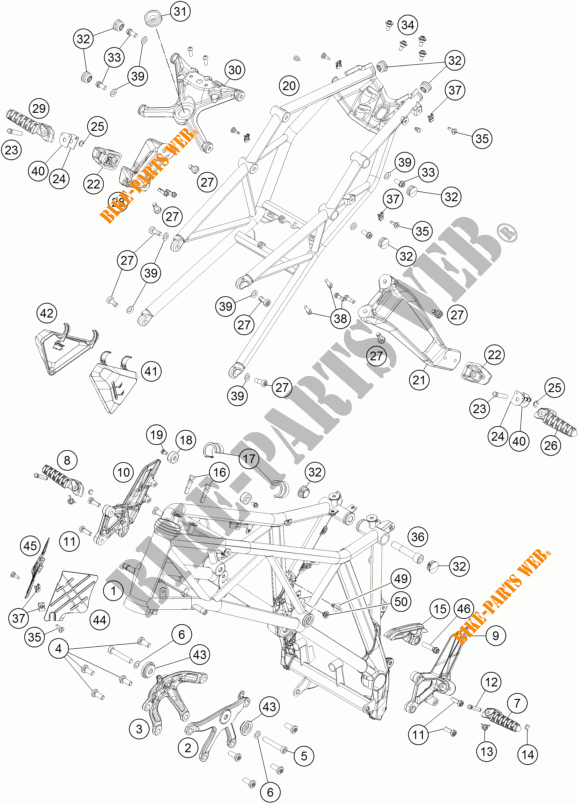 FRAME voor KTM 1290 SUPER DUKE R SPECIAL EDITION ABS 2016