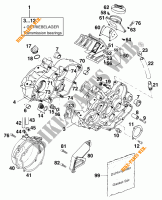 CARTERDELEN voor KTM 125 SX MARZOCCHI/OHLINS 1995