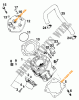 CILINDER voor KTM 125 SX MARZOCCHI/OHLINS 1995