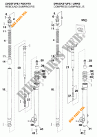 VOORVORK (ONDERDELEN) voor KTM 125 SX MARZOCCHI/OHLINS 1995