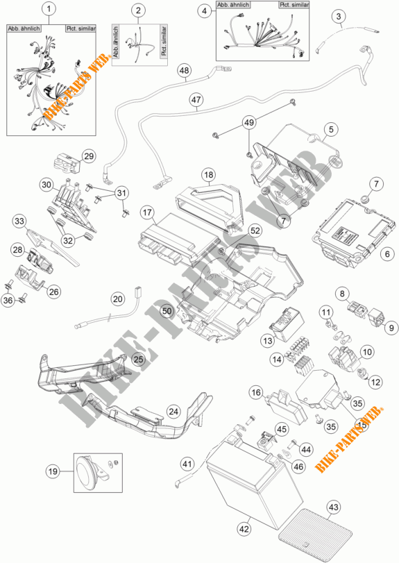 KABELBOOM voor KTM 1290 SUPER DUKE R SPECIAL EDITION ABS 2016