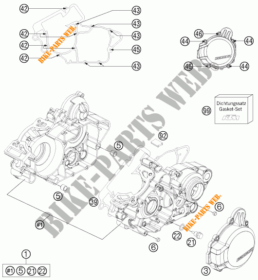 CARTERDELEN voor KTM 125 SX 2014