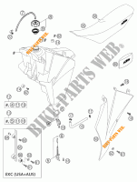 TANK / ZADEL voor KTM 125 SX 2004