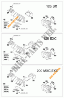 MEMBRAAN voor KTM 125 SX 2000