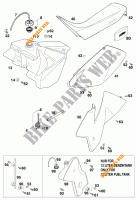TANK / ZADEL voor KTM 125 SX 1999
