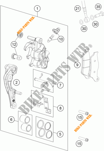 REMKLAUW VOOR voor KTM 450 SX-F FACTORY EDITION 2018