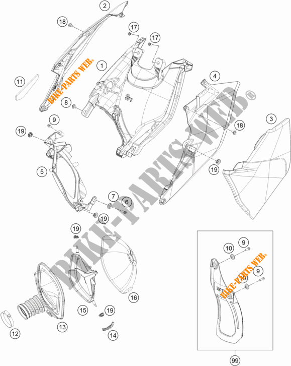 LUCHTFILTER voor KTM 450 SX-F FACTORY EDITION 2016
