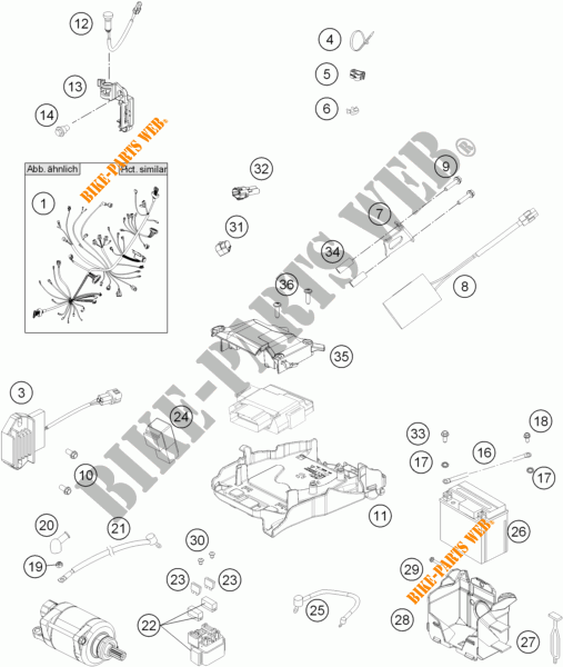 KABELBOOM voor KTM 350 SX-F 2014
