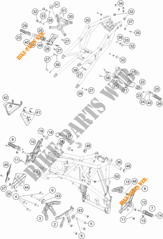 FRAME voor KTM 1290 SUPER DUKE R WHITE 2017