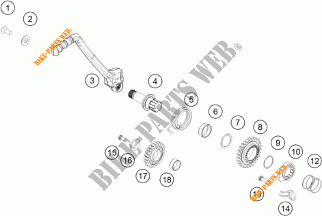 KICKSTART PEDALEN voor KTM 250 SX 2017
