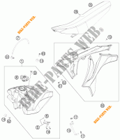 TANK / ZADEL voor KTM 250 SX 2012