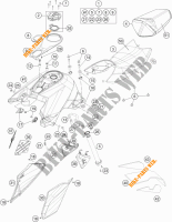 TANK / ZADEL voor KTM 1290 SUPER DUKE R ORANGE ABS 2016