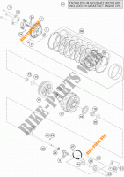 KOPPELING voor KTM 1290 SUPER DUKE R ORANGE ABS 2016