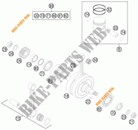 KRUKAS / ZUIGER voor KTM 150 SX 2012