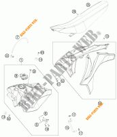 TANK / ZADEL voor KTM 150 SX 2012