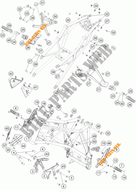 FRAME voor KTM 1290 SUPER DUKE R BLACK ABS 2016