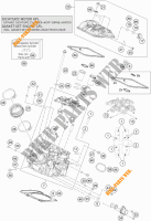 CILINDERKOP ACHTER voor KTM 1290 SUPER DUKE R ORANGE ABS 2016
