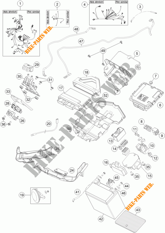 KABELBOOM voor KTM 1290 SUPER DUKE R BLACK ABS 2016