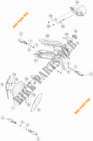 KOPLAMP / ACHTERLICHT voor KTM 1290 SUPER DUKE R ORANGE ABS 2016