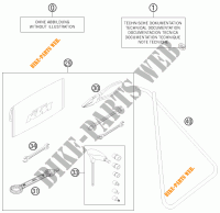 GEREEDSCHAPSET / HANDBOEK / OPTIES voor KTM 85 SX 19/16 2013