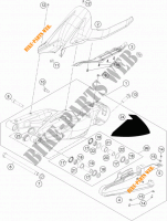 ACHTERBRUG voor KTM 1290 SUPER DUKE R BLACK ABS 2016