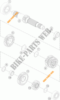 VERSNELLINGSBAK PRIMAIRE AS voor KTM 1290 SUPER DUKE R BLACK ABS 2016