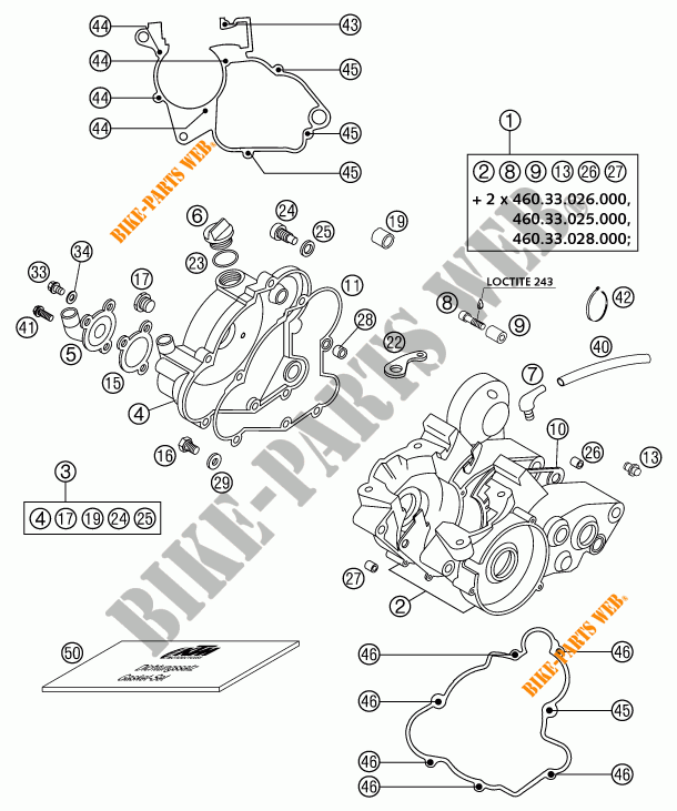 CARTERDELEN voor KTM 65 SX 2002