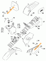 TANK / ZADEL voor KTM 65 SX 2001