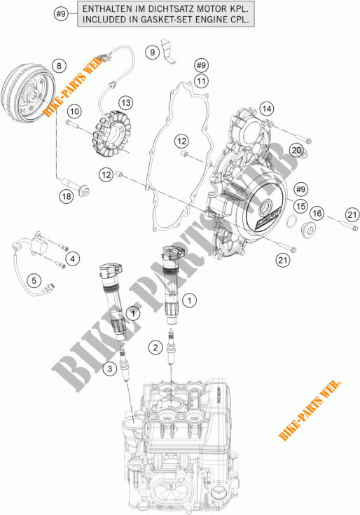 DYNAMO voor KTM 1290 SUPER DUKE R ORANGE ABS 2015