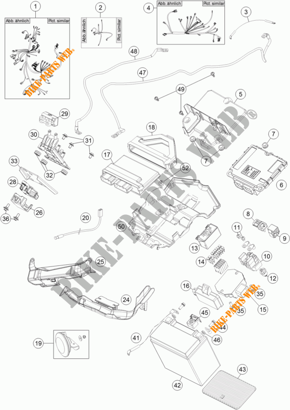 KABELBOOM voor KTM 1290 SUPER DUKE R ORANGE ABS 2015