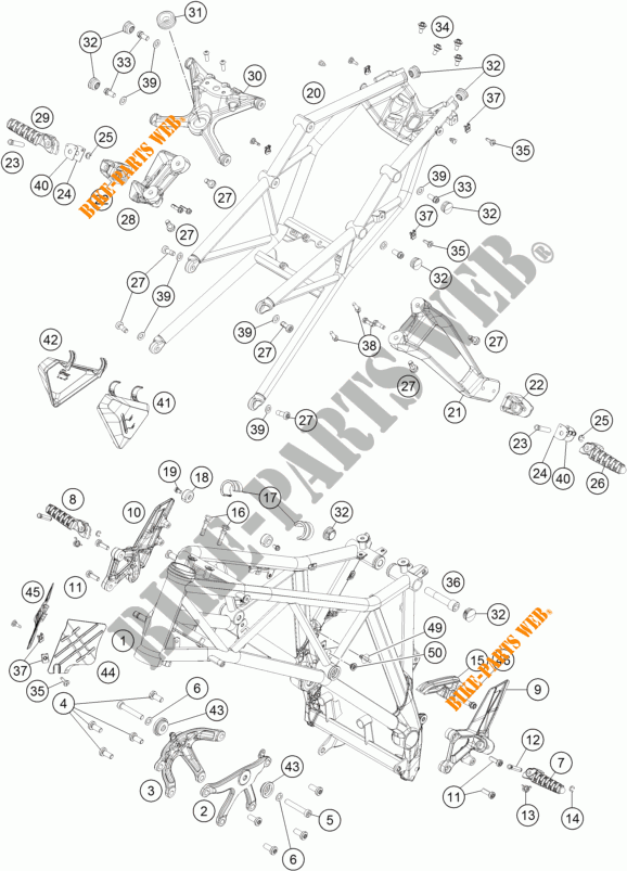 FRAME voor KTM 1290 SUPER DUKE R BLACK ABS 2015