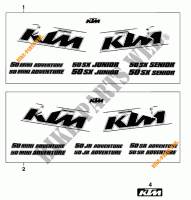 STICKERS voor KTM 50 SX JUNIOR 2000