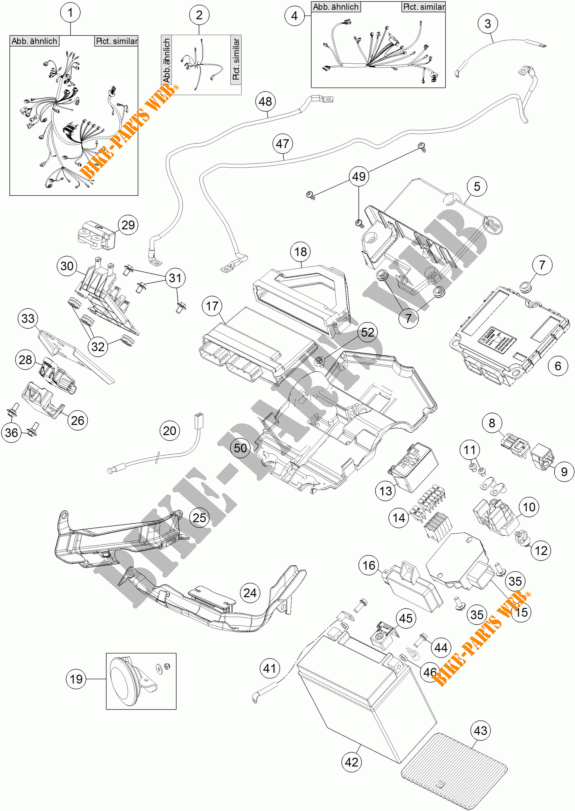 KABELBOOM voor KTM 1290 SUPER DUKE R ORANGE ABS 2014