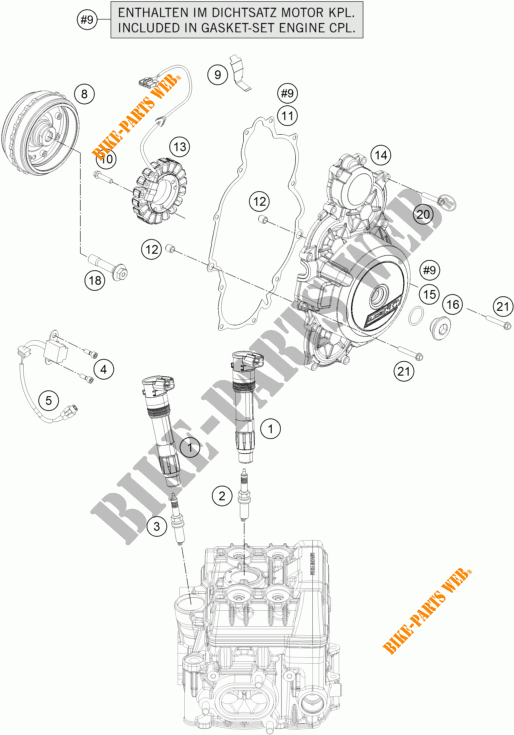DYNAMO voor KTM 1290 SUPER DUKE R ORANGE ABS 2014