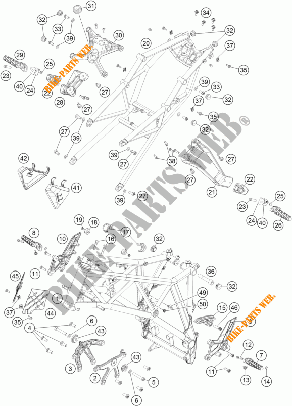 FRAME voor KTM 1290 SUPER DUKE R BLACK ABS 2014