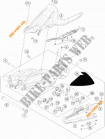 ACHTERBRUG voor KTM 1290 SUPER DUKE R BLACK ABS 2014